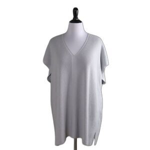 J Jill Wearever collection sleeveless long tunic v neck vest cotton blend size M